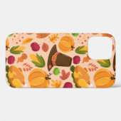 秋の継ぎ目なし模様、かわいい秋の漫画の食感 Case-Mate iPhoneケース (裏面 (横))