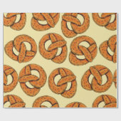 秋の継ぎ目のないパターンとプレッツェル，オクトバーフェスト ラッピングペーパー (フラット)