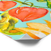 秋の継ぎ目のないパターン ポスター (角)