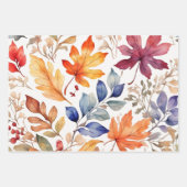 秋の継ぎ目のないパターン ラッピングペーパーシート (正面2)