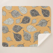 秋の継ぎ目のないパター葉ン。ヴィンテージ シェルパブランケット (正面(横))