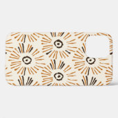 秋の継ぎ目のない幾何学的ろうけつ染めの花柄 Case-Mate iPhoneケース (裏面 (横))