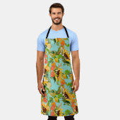 秋の継ぎ目のない模様 エプロン (着用した状態)