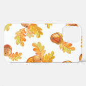 秋の継ぎ目のない模様、オークの葉カラフル付き Case-Mate iPhoneケース (裏面 (横))