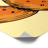 秋の継ぎ目の無い模様（プレッツェル、オクターフェスト）  ポスター (角)