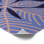 秋の継ぎ目の無い葉パターン ポスター (角)