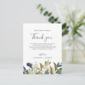 秋の緑ありがとう披露宴カード ポストカード (スタンド正面)