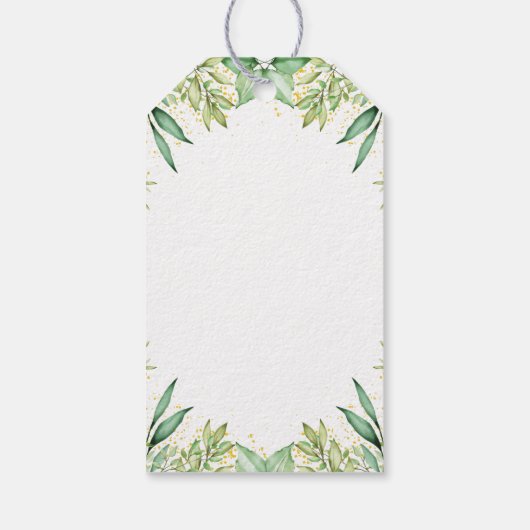 秋の緑のカボチャ赤ちゃんシャワーありがとう ギフトタグ (裏面)