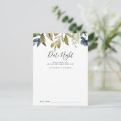 秋の緑の日の夜のアイディアカード ポストカード (スタンド正面)