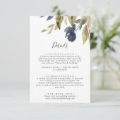 秋の緑結婚の詳細囲いカード エンクロージャーカード (スタンド正面)