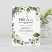 秋の緑「I do BBQ」婚約パーティ 招待状 (スタンド正面)