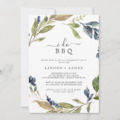 秋の緑I do BBQ婚約パーティ 招待状 (正面)