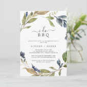 秋の緑I do BBQ婚約パーティ 招待状 (スタンド正面)