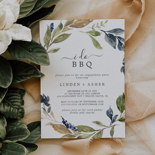 秋の緑I do BBQ婚約パーティ 招待状