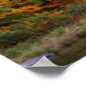 秋の縁ど葉の川のオートンアート ポスター (角)