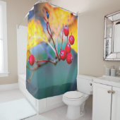 秋の繊細なサンザシの実 シャワーカーテン (インサイチュ)