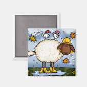 秋の羊マグネット マグネット (正面/裏面)
