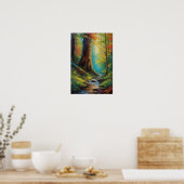 秋の美しいの森 ポスター (キッチン)