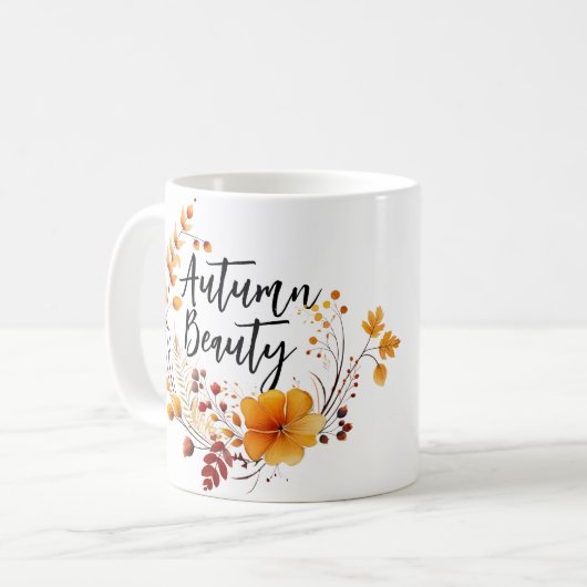 秋の美しいコーヒーマグ コーヒーマグカップ (正面左)