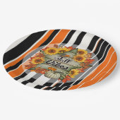 秋の美しいトレンディー感謝祭コレクション ペーパープレート (アングル)