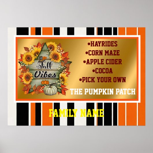 秋の美しいトレンディー感謝祭コレクション ポスター (正面)