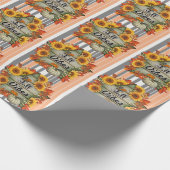 秋の美しいトレンディー感謝祭コレクション ラッピングペーパー (角)