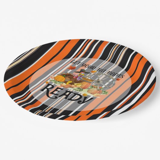 秋の美しい感謝祭モダンコレクション ペーパープレート (アングル)