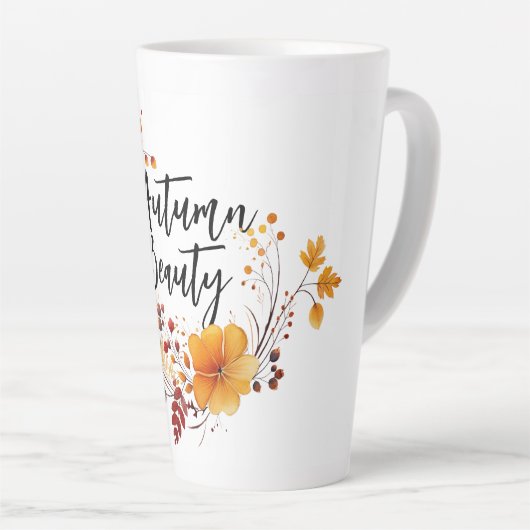 秋の美しい カフェラテマグ (右アングル)