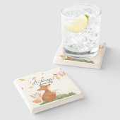 秋の美しい ストーンコースター (横)