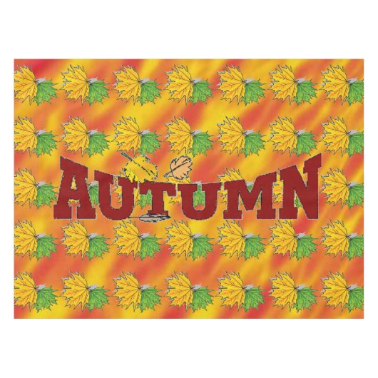 秋の美しい- テーブルクロス (正面(横))