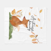 秋の美しい フリースブランケット (正面(横))