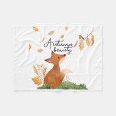 秋の美しい フリースブランケット (正面(横))