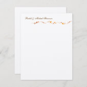 秋の群葉のサンキューカード ノートカード (正面/裏面)