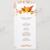 秋の群葉の結婚式メニューカード メニュー (正面/裏面)