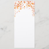 秋の群葉の結婚式メニューカード メニュー (裏面)