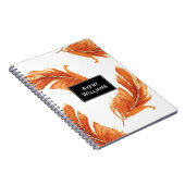 秋の羽の水の色のイラストレーション ノートブック (右側)