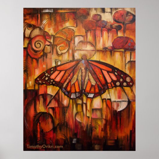 秋の羽を見る – キャンバス印刷 ポスター (正面)