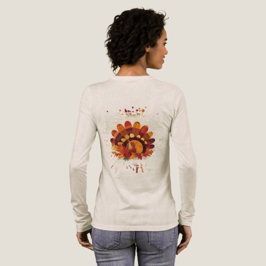 秋の羽根 トライブレンドTシャツ (背面全体)
