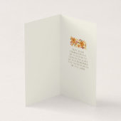 秋の聖なる書物、 経典をテーマにしたグリーティングカード (内部)