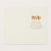 秋の聖なる書物、 経典をテーマにしたグリーティングカード (内部フラット)