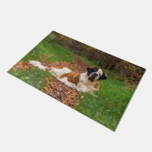 秋の聖ベルナード犬 ドアマット (アングル)