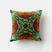 秋の職人庭(20" x20"枕) クッション (裏面)