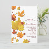 秋の背景の招待状 招待状 (スタンド正面)