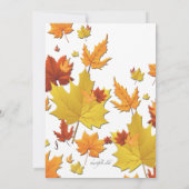 秋の背景の招待状 招待状 (裏面)