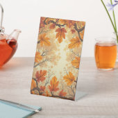 秋の背景台座表示 台座サイン (インサイチュ)