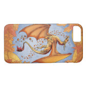 秋の自然のファンタジーの芸術のオレンジドラゴン Case-Mate iPhoneケース (裏面(横))