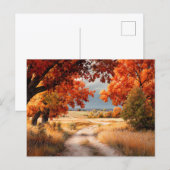 秋の自然の風景 紅葉の風景 ポストカード (正面/裏面)