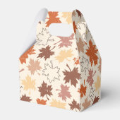 秋の自然デザイン、秋カエデの葉の感謝祭 フェイバーボックス (裏面サイド)