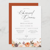 秋の自然フローラリハーサルディナー招待状 案内状 (正面/裏面)