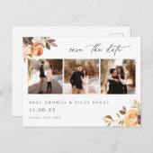 秋の自然フローラ写真の保存日付 ポストカード (正面/裏面)